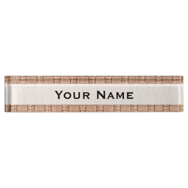 Bubble Knit Stitch Pattern by Shirley Taylor Desk Name Plate (Front)