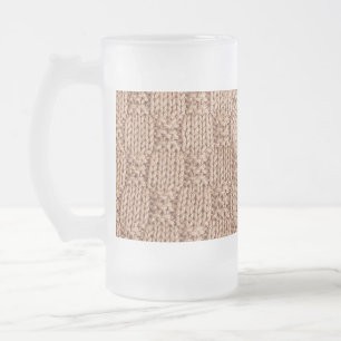 Bubble Knit Stitch Pattern by Shirley Taylor Frosted Glass Beer Mug