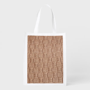 Bubble Knit Stitch Pattern by Shirley Taylor Grocery Bag