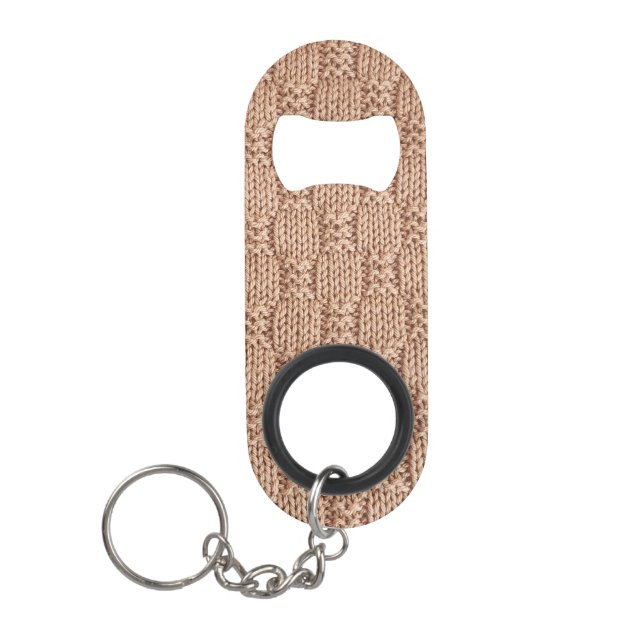 Bubble Knit Stitch Pattern by Shirley Taylor Keychain Bottle Opener (Front)