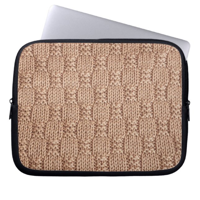 Bubble Knit Stitch Pattern by Shirley Taylor Laptop Sleeve (Front)