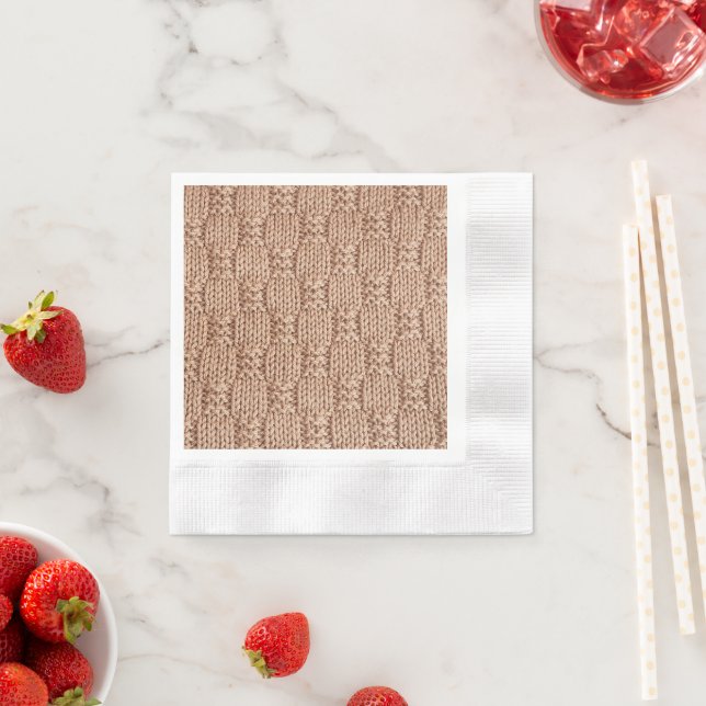 Bubble Knit Stitch Pattern by Shirley Taylor Napkins (Insitu)