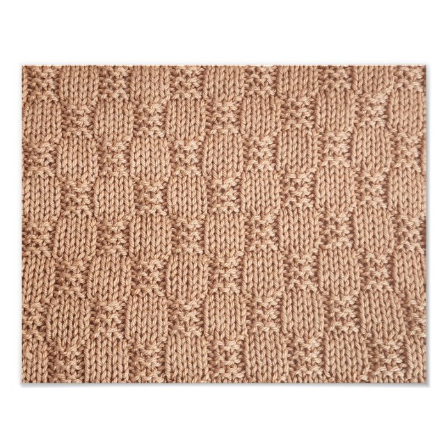 Bubble Knit Stitch Pattern by Shirley Taylor Photo Print (Front)