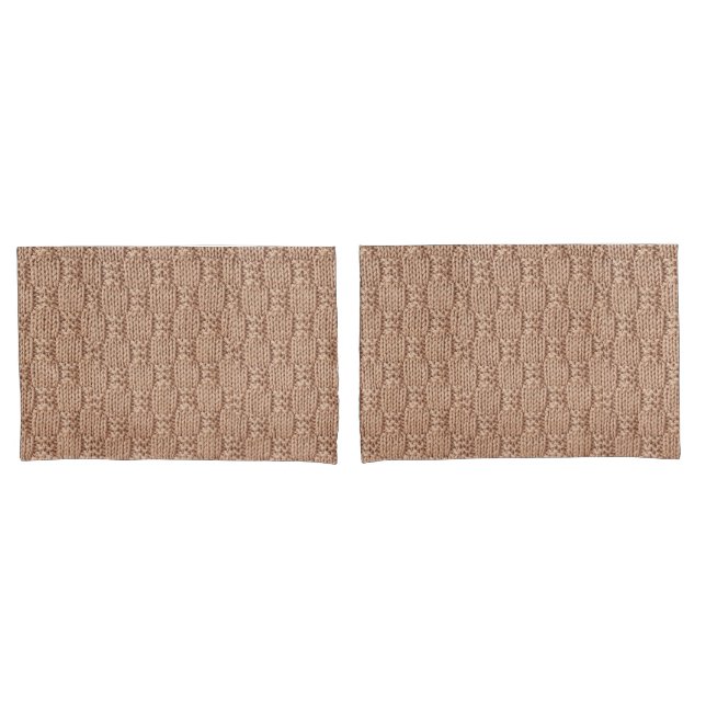 Bubble Knit Stitch Pattern by Shirley Taylor Pillow Case (Front-Set)