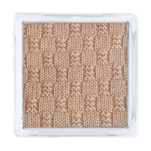 Bubble Knit Stitch Pattern by Shirley Taylor Silver Finish Lapel Pin