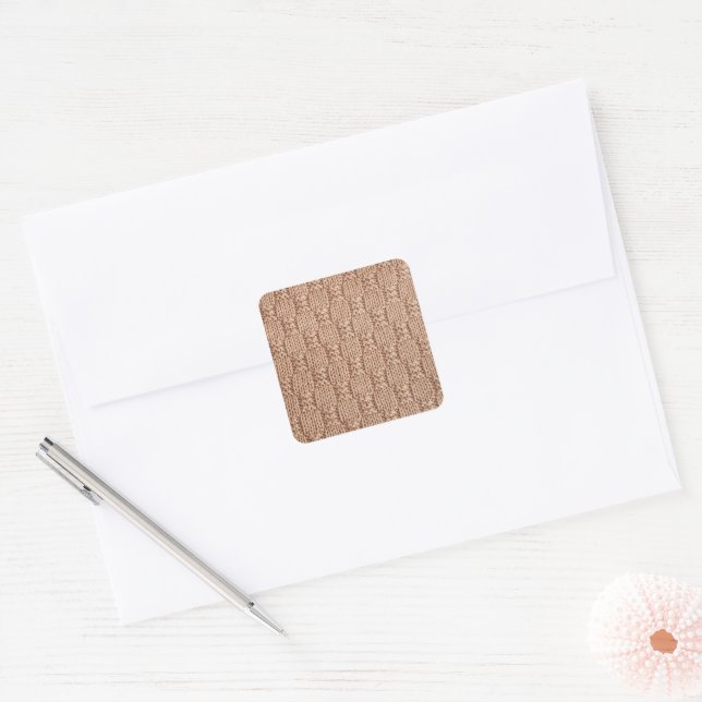 Bubble Knit Stitch Pattern by Shirley Taylor Square Sticker (Envelope)