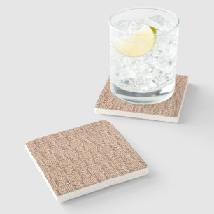 Bubble Knit Stitch Pattern by Shirley Taylor Stone Coaster