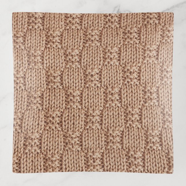 Bubble Knit Stitch Pattern by Shirley Taylor Trinket Tray (Front)