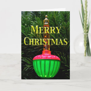 Bubble Light Merry Christmas Greeting Card