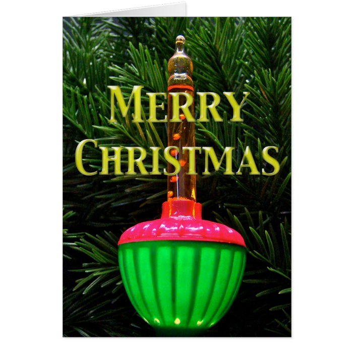 Bubble Light Merry Christmas Greeting Card