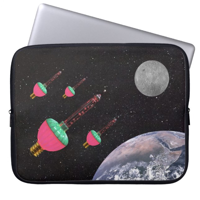 Bubble Lights in Space Laptop Sleeve (Front)