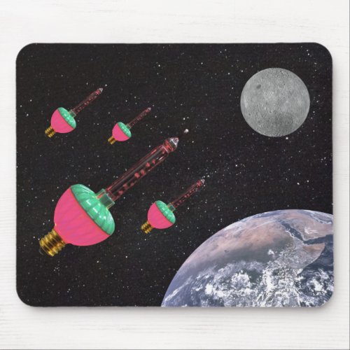 Bubble Lights in Space Mouse Pad