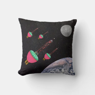 Bubble Lights in Space Throw Pillow