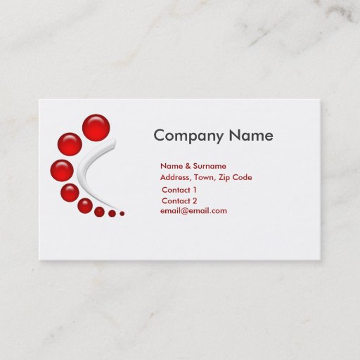 Customizable Bubble Logo Business Cards