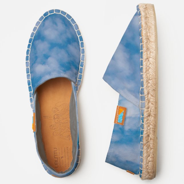 Bubble Mammatus Clouds Blue Sky Nature Photography Espadrilles (Side)