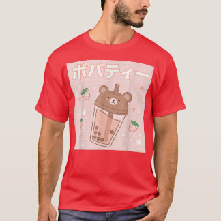 Bubble Milk Tea Boba Cute Bear Kawaii T-Shirt