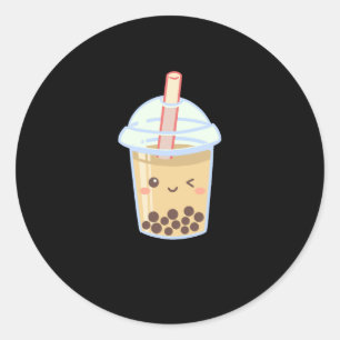 Bubble Milk Tea Boba Cute Classic Round Sticker
