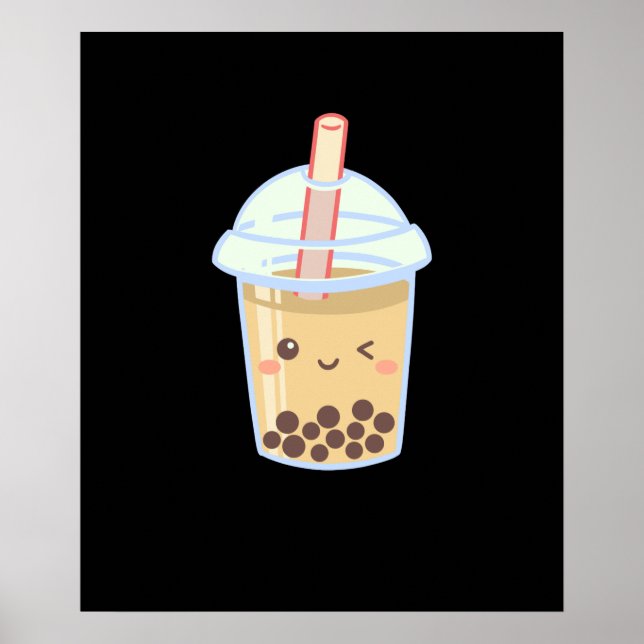Bubble Milk Tea Boba Cute Poster (Front)