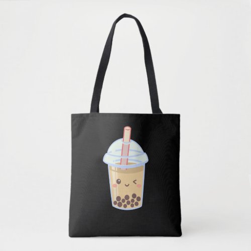 Bubble Milk Tea Boba Cute Tote Bag