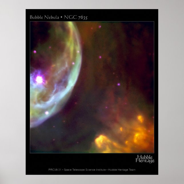 Bubble Nebula - NGC 7635 Hubble Telescope Poster (Front)