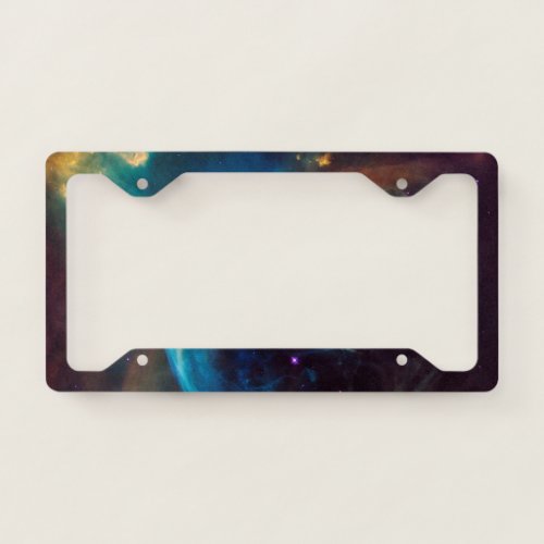 Bubble Nebula Space Astronomy Cosmic License Plate Frame