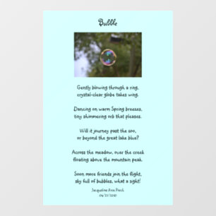 Bubble Poem Wall Decal