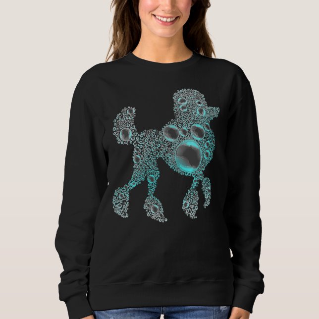 Bubble Poodle Blue Sweatshirt (Front)