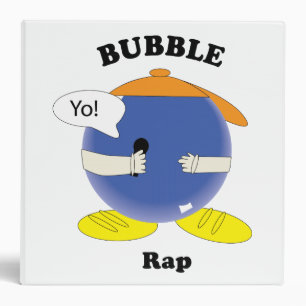 Bubble Rap Funny Pun Character Cartoon Design Binder