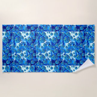 Bubble Roses Beach Towel