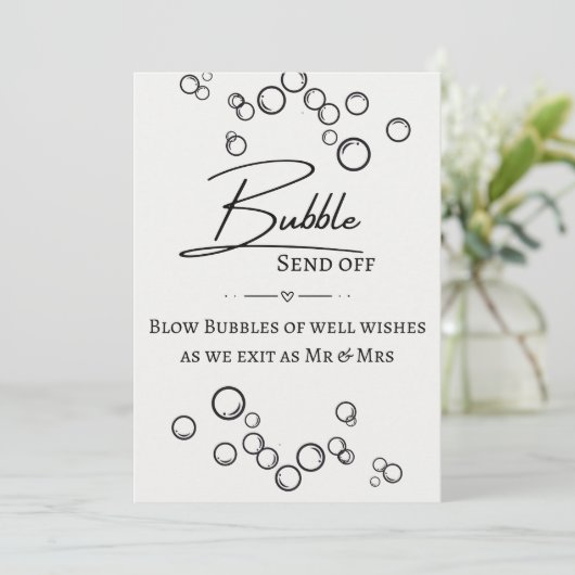 Bubble Send Off Signage (Standing Front)