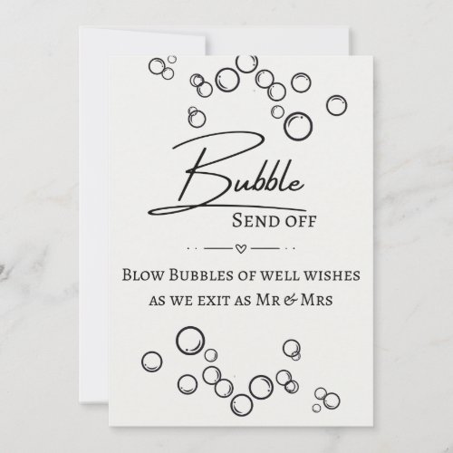 Bubble Send Off Signage