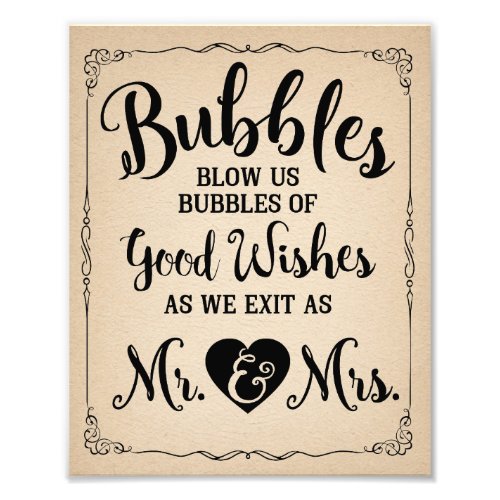 bubble sign wedding or party sign