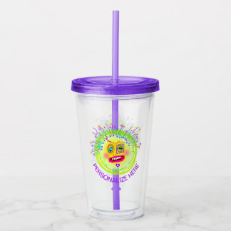 Bubble Smile Meemogie Emoji Art Acrylic Tumbler