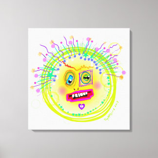 Bubble Smile Meemogie Emoji Art Canvas Print