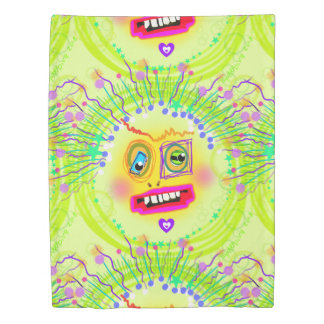 Bubble Smile Meemogie Emoji Art Duvet Cover