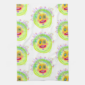 Bubble Smile Meemogie Emoji Art Kitchen Towel