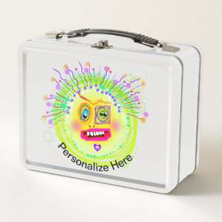 Bubble Smile Meemogie Emoji Art Metal Lunch Box