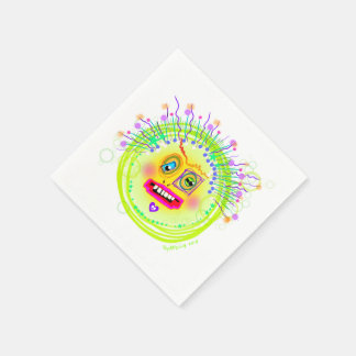 Bubble Smile Meemogie Emoji Art Napkins