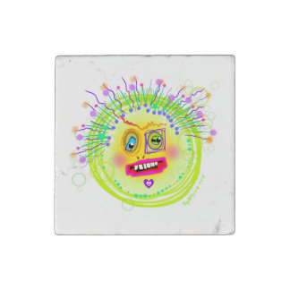 Bubble Smile Meemogie Emoji Art Stone Magnet