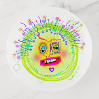 Bubble Smile Meemogie Emoji Art Trinket Tray