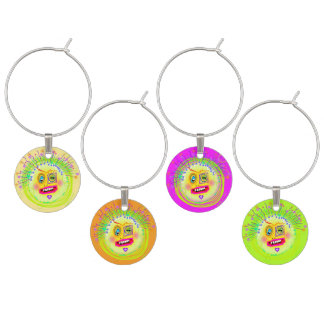 Bubble Smile Meemogie Emoji Art Wine Charm