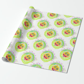 Bubble Smile Meemogie Emoji Art Wrapping Paper