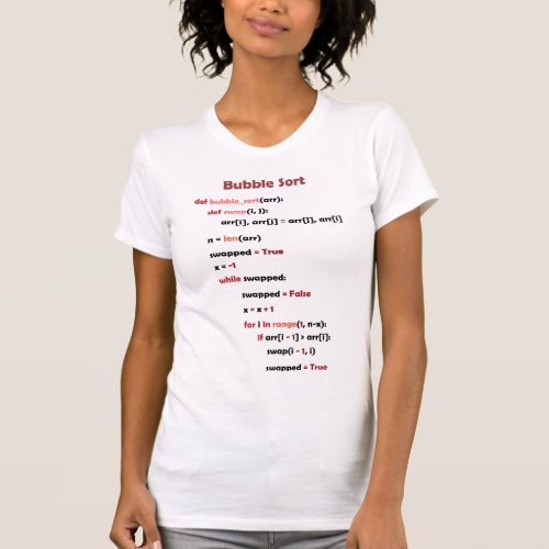 Bubble Sort Coding Magenta T_Shirt