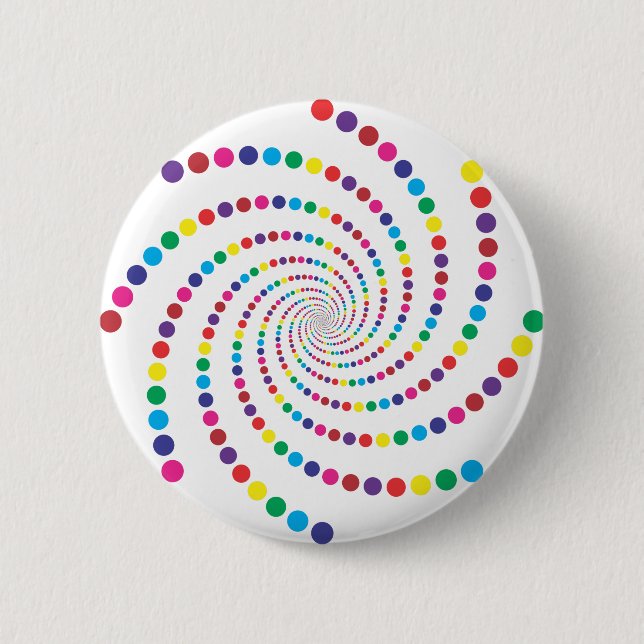 bubble spiral pinback button (Front)