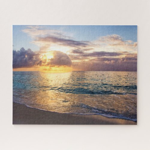 Bubble Sunset In Cayman Islands Jigsaw Puzzle