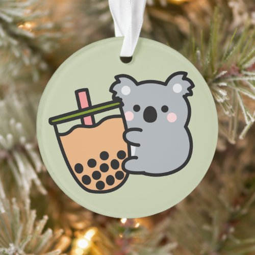 Bubble Tea and Koala Bear Ornament