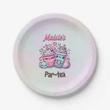 Bubble Tea Birthday Party Plate