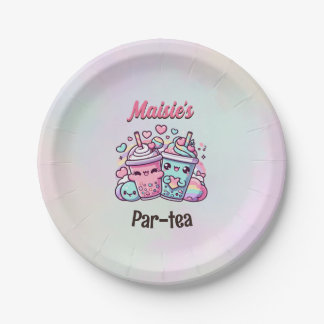 Bubble Tea Birthday Party Plate
