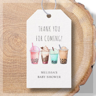 Bubble Tea Boba Baby Shower Thank you Favor Gift Tags