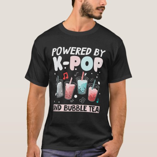 Bubble Tea Boba Milk K_POP Fans Music Lover Gift T_Shirt